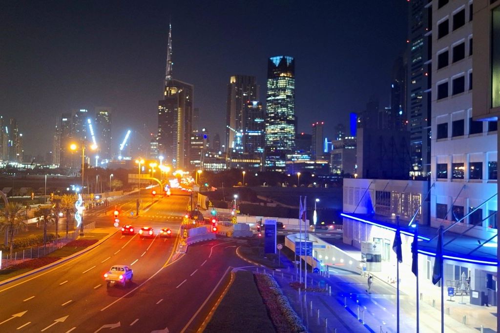 Night view on Dubai