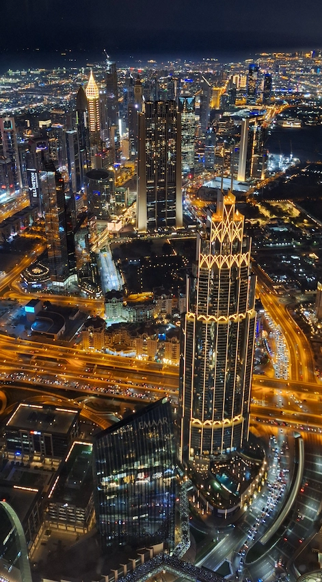Spectacular night view from Burj Khalifa