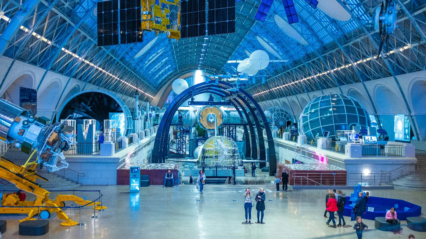 The main hall of the Science Museum in London