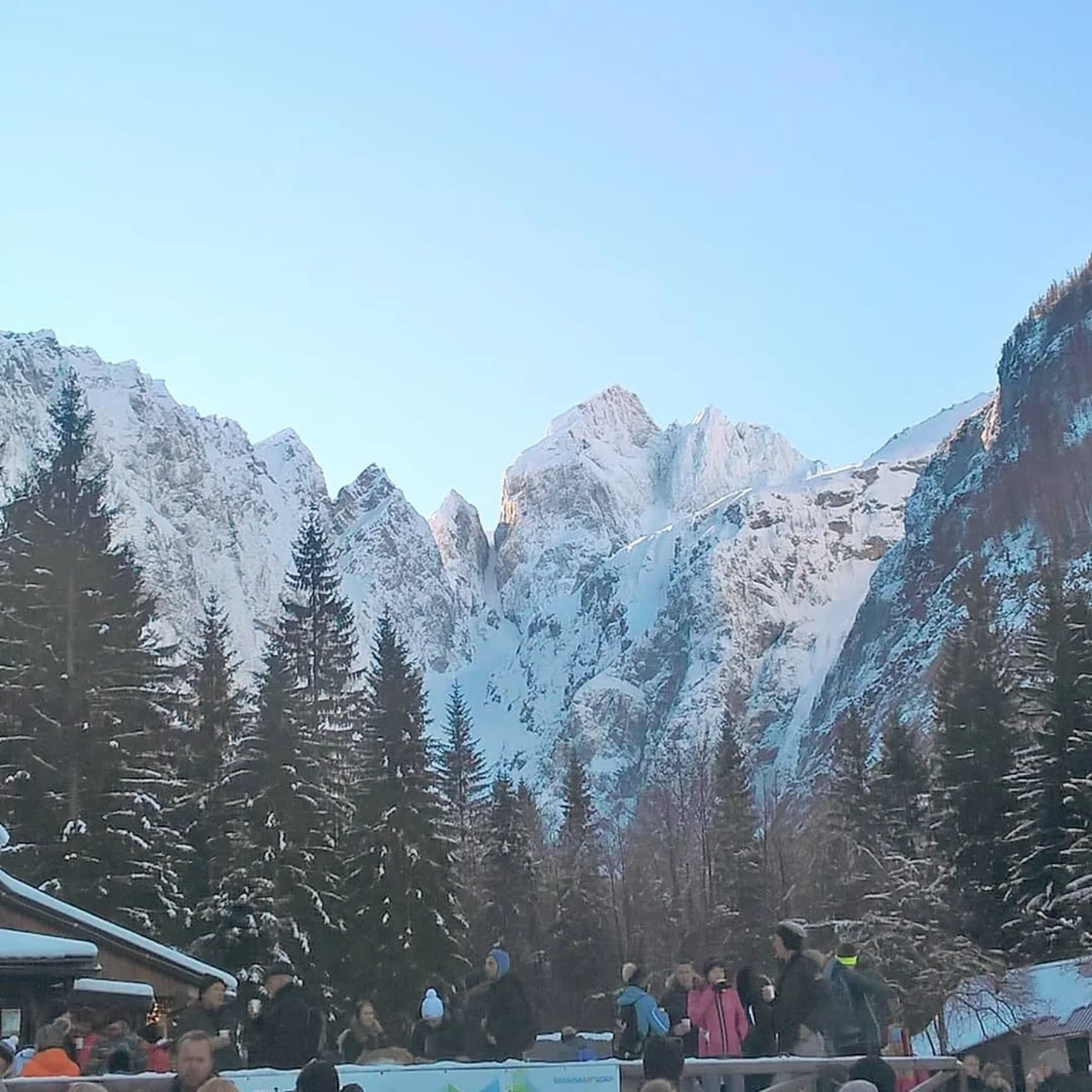 Jalovec above the Tamar Valley in the Julian Alps, Slovenia