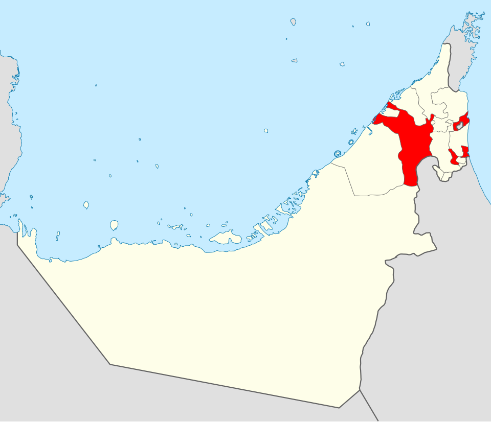 Map of the Emirate of Sharjah